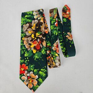 Vintage Arthur Frederick Green Floral Neck Tie